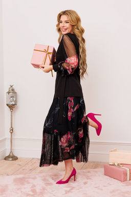 Костюм AmberA 2055-1 черный/фуксия фото 3