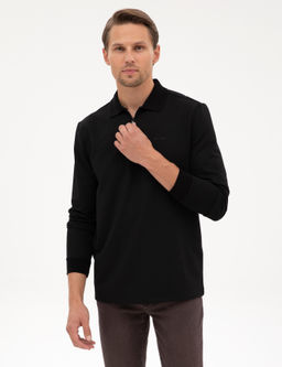 Siyah Regular Fit Sweatshirt - Pierre cardin фото 3