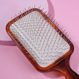 Расчёска массажная, широкая, 9×24.5 (±1) см, янтарная