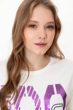 Женская белая футболка с круглым вырезом Неожиданная скидка в корзине - U.s. polo assn фото 2