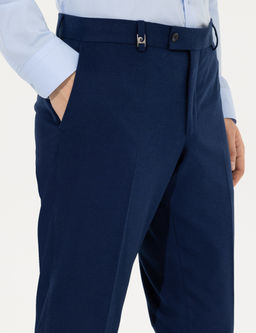 A__k Lacivert Slim Fit Kuma_ Pantolon