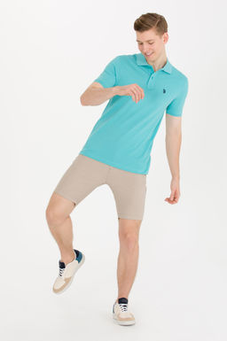 U. S. Polo Assn Мужская мятная базовая футболка с воротником-поло - U.s. polo assn фото 5