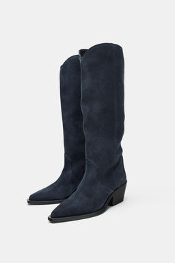 BOTA COWBOY SERRAJE / Azul - Zara фото 11