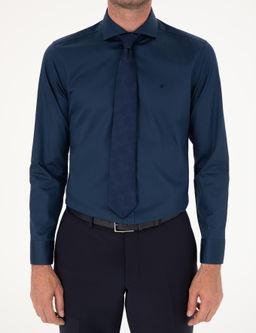Lacivert Slim Fit Pamuk Klasik G_mlek
