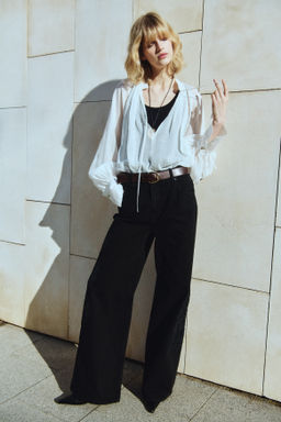 Vaquero con detalles efecto crochet - H&m фото 7