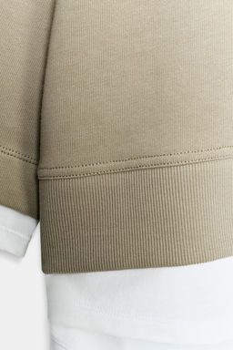 SUDADERA COMBINADA MANGA LARGA / Camel medio - Zara фото 7