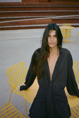 SHORT FLOWING DRESS WITH RUFFLES - Zara фото 2