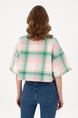 Женская рубашка лососевого цвета с длинным рукавом Неожиданная скидка в корзине - U.s. polo assn фото 5