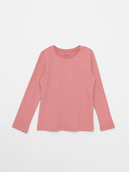 Bisiklet Yaka Basic Uzun Kollu K?z ?ocuk Ti??rt