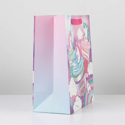 Цена за 2 шт. Пакет подарочный ламинированный, упаковка, «Много подарков для счастья», ML 23 х 27 х 11.5 см