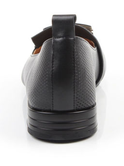 06-M47-56 BLACK Туфли женские на широкую ногу (натуральная кожа)