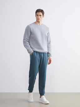Bisiklet Yaka Erkek Sweatshirt