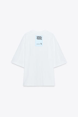 BOXY FIT T-SHIRT WITH LABEL - Zara фото 7