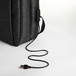 Рюкзак городской на молнии, 2 кармана, с USB, цвет чёрный - Simaland фото 5