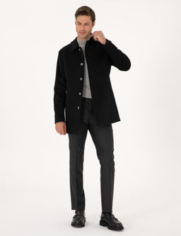 Siyah Slim Fit Ka_e Kaban - Pierre cardin фото 4