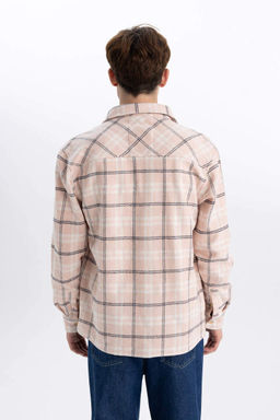 Рубашка Relax Fit в клетку с длинным рукавом Lumberjack - Defacto фото 5