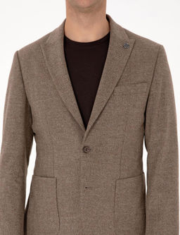 Kahverengi Slim Fit Bal_ks_rt_ Ceket