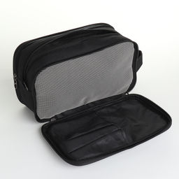 Косметичка дорожная на молнии с ручкой, с 3 отделами, Good trip, чёрная - Simaland фото 3