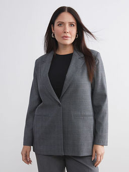 Ekose Kad?n Blazer Ceket