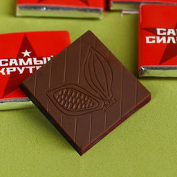 Шоколад молочный 23 февраля в открытке, 20 г (4 шт. х 5 г). - Фабрика счастья фото 3