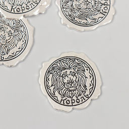 Декор металл для творчества «Оттиск печати, Король», набор 5 шт., 3×3 см