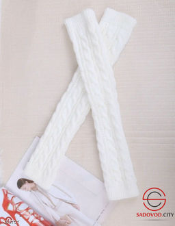 Женские вязаные перчатки без пальцев - Bruno фото 2