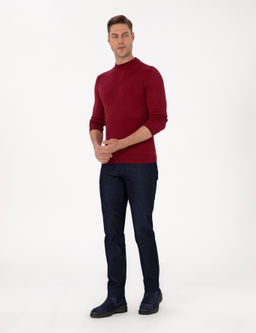 Vi_ne Slim Fit _eyrek Yaka Basic Triko Kazak - Pierre cardin фото 4