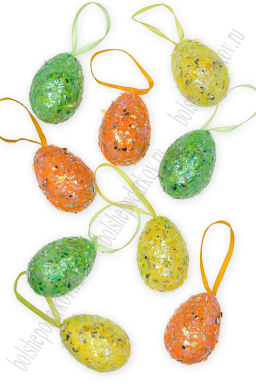 Пасхальный декор "Яйца" 3*4,5 см (9 шт) SF-7862, №1