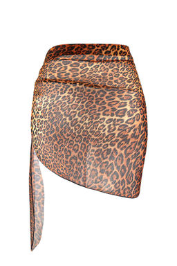 Leopar Desenli Ve Siyah 2li Baglamal? Transparan Orme Plaj Pareo TBESS25PR00002 - Trendyolmilla фото 19