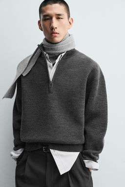 JERSEY CUELLO CREMALLERA / Gris oscuro - Zara фото 5