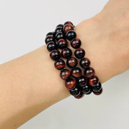 Бусины для украшений из Бычьего глаза (45 бусин) 37 см