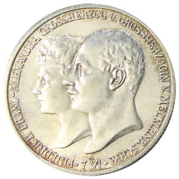 2 марки 1904 года A Германия (Мекленбург-Шверин)  Свадьба Герцога Фридриха Франца IV