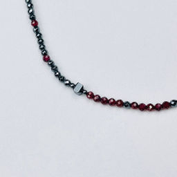 Колье из Граната и Гематита 42 см +