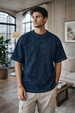 KM1877 Футболка (хлопок) СИНИЙ