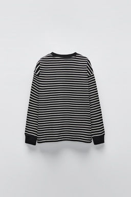STRIPED HEAVY JERSEY T-SHIRT - Zara фото 5