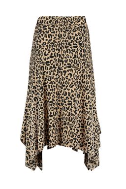 TRENDYOLMILLA Siyah Volanl? Asimetrik Yuksek Bel Midi Esnek Orme Etek TWOAW20ET0440  фото 18