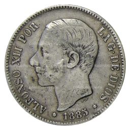 5 песет 1885 года Испания