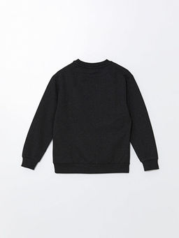 Bisiklet Yaka Bask?l? Uzun Kollu Erkek ?ocuk Sweatshirt - Waikiki фото 3