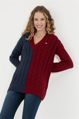 U. S. Polo Assn Женский темно-синий свитер с v-образным вырезом - U.s. polo assn фото 9