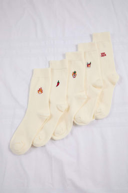 Ekru 5li Corap TMNSS26CO00001