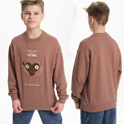 PELICAN, толстовка для мальчиков, Шоколадный