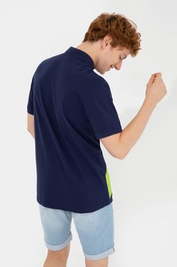 U. S. Polo Assn Мужская темно-синяя футболка с воротником-поло - U.s. polo assn фото 5