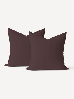 Комплект наволочек поплин гладкокрашенный без молнии - Горький шоколад 70х70