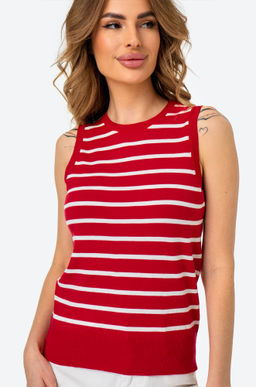 Женский вязаный топ в полоску Happy Fox