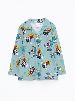 Polo Yaka Uzun Kollu Mickey Mouse Bask?l? Erkek Bebek Pijama Tak?m? - Waikiki фото 2