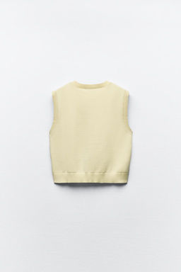SLEEVELESS PLAIN KNIT TOP - Zara фото 14