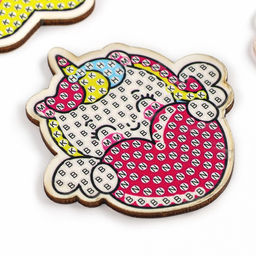 Алмазная мозаика 4в1 для детей. Создание стикеров, магнитов, брелоков и картины «Сказочные Единорожки», набор для творчества