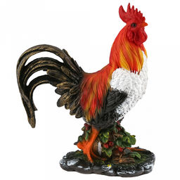 Скульптура-фигура для сада из полистоуна "Петух на бочке" 39х17х45см (Россия)