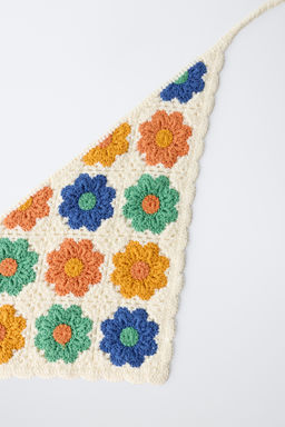 BANDANA PUNTO CROCHET FLORES / Crudo - Zara фото 2