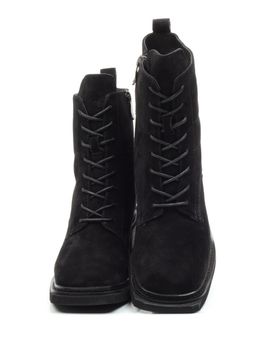 04-SE21W-2B BLACK Ботинки зимние женские (натуральная замша, натуральный мех) - Фабричный китай фото 12